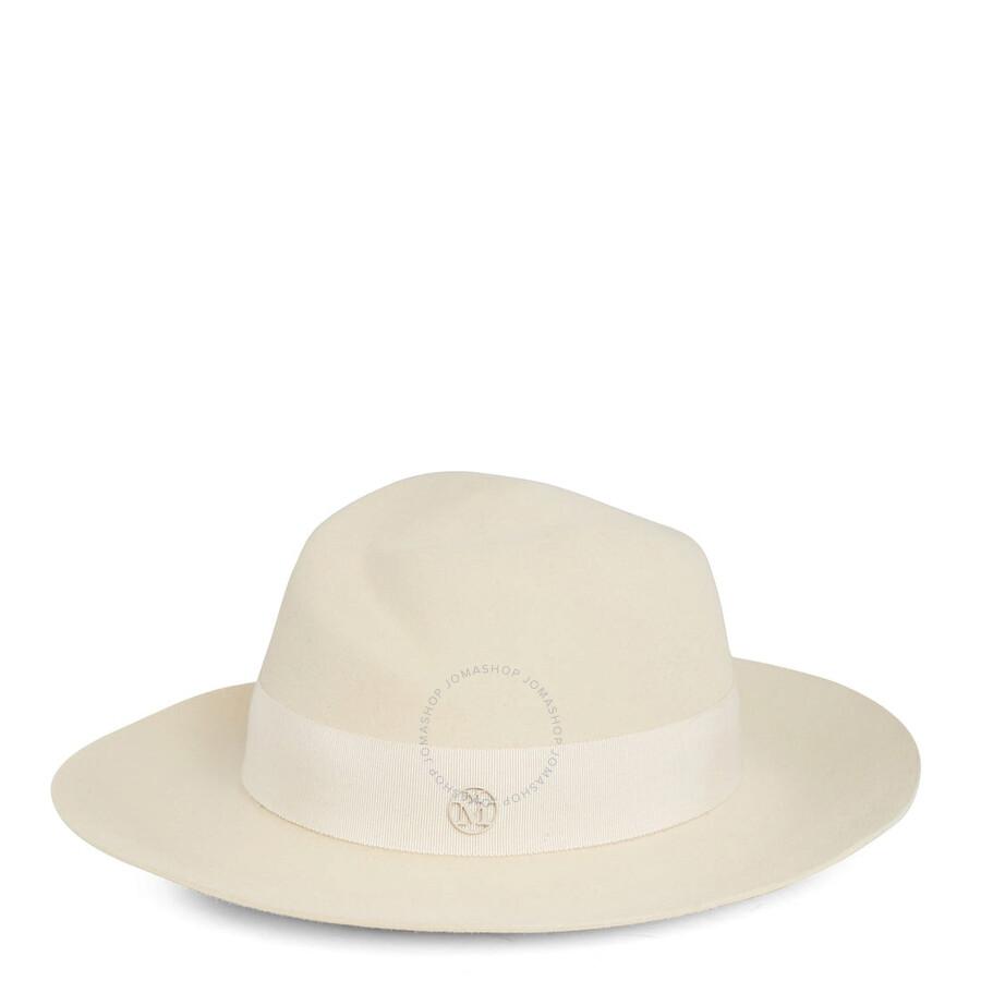 MAISON MICHEL Ladies Beige Virginie Seed Pearl Felt Fedora Hat