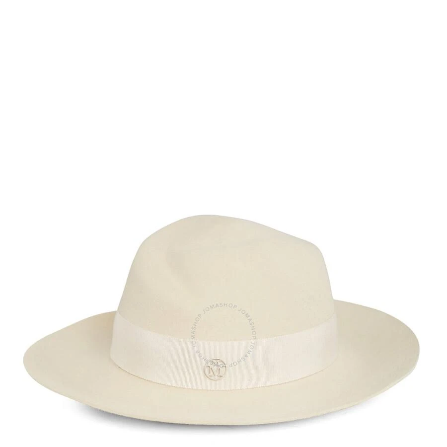 MAISON MICHEL Maison Michel Ladies Beige Virginie Seed Pearl Felt Fedora Hat, Size Small 1