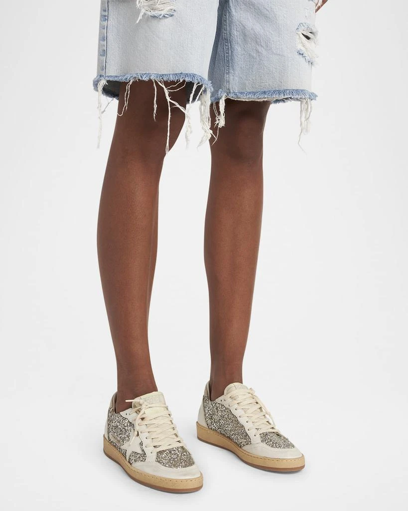 Golden Goose Ballstar Glitter Leather Low-Top Sneakers 2