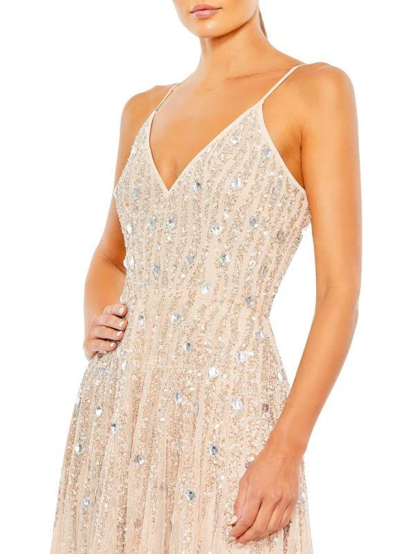 Mac Duggal Embellished V Neck Gown 3
