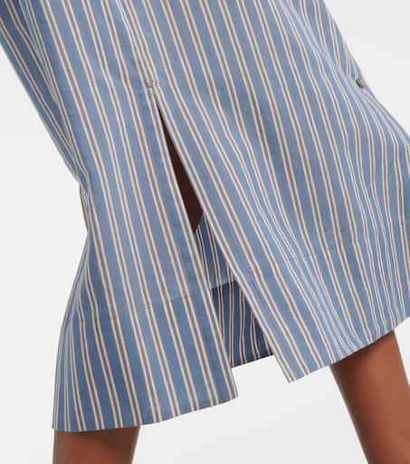 Brunello Cucinelli Striped cotton and silk shirt dress 6