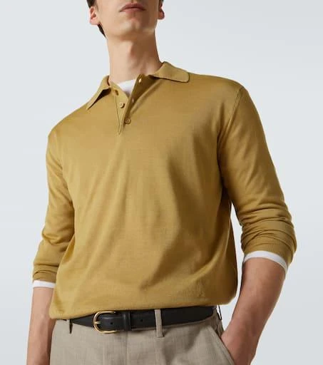 AMI Wool and silk polo sweater 5