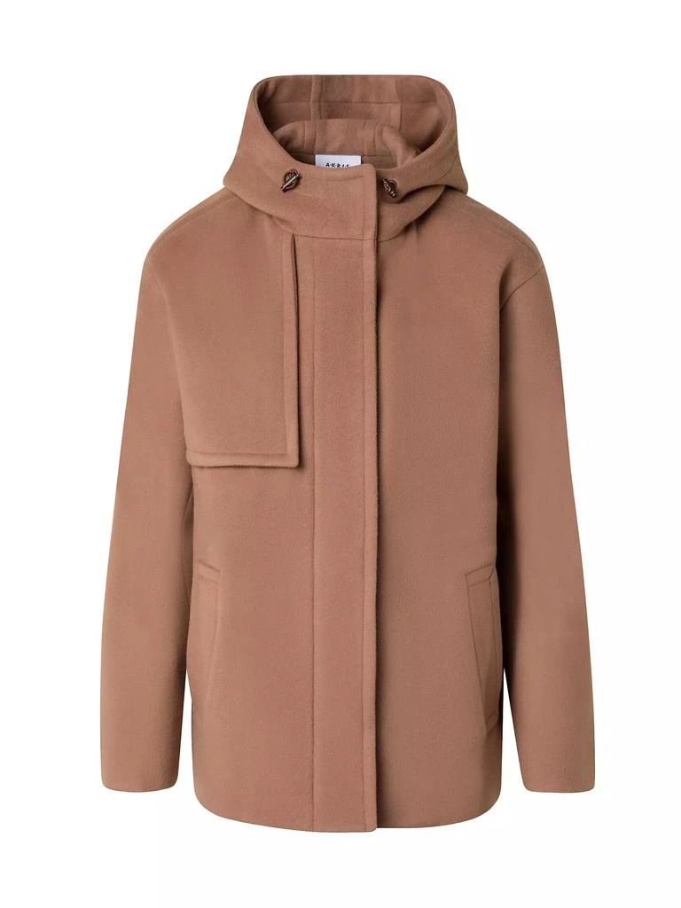 Akris Hooded Wool-Blend Coat 1