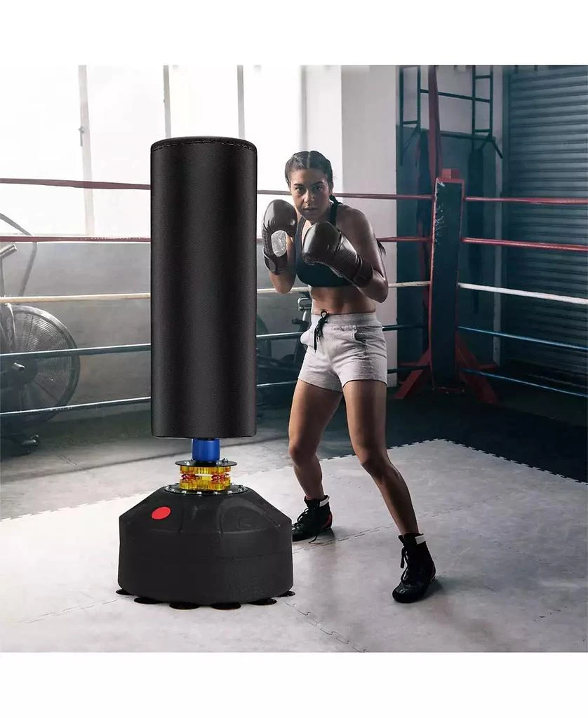 SUGIFT Freestanding Punching Bag Kickboxing Bag with Stand and Suction Cup Base 2