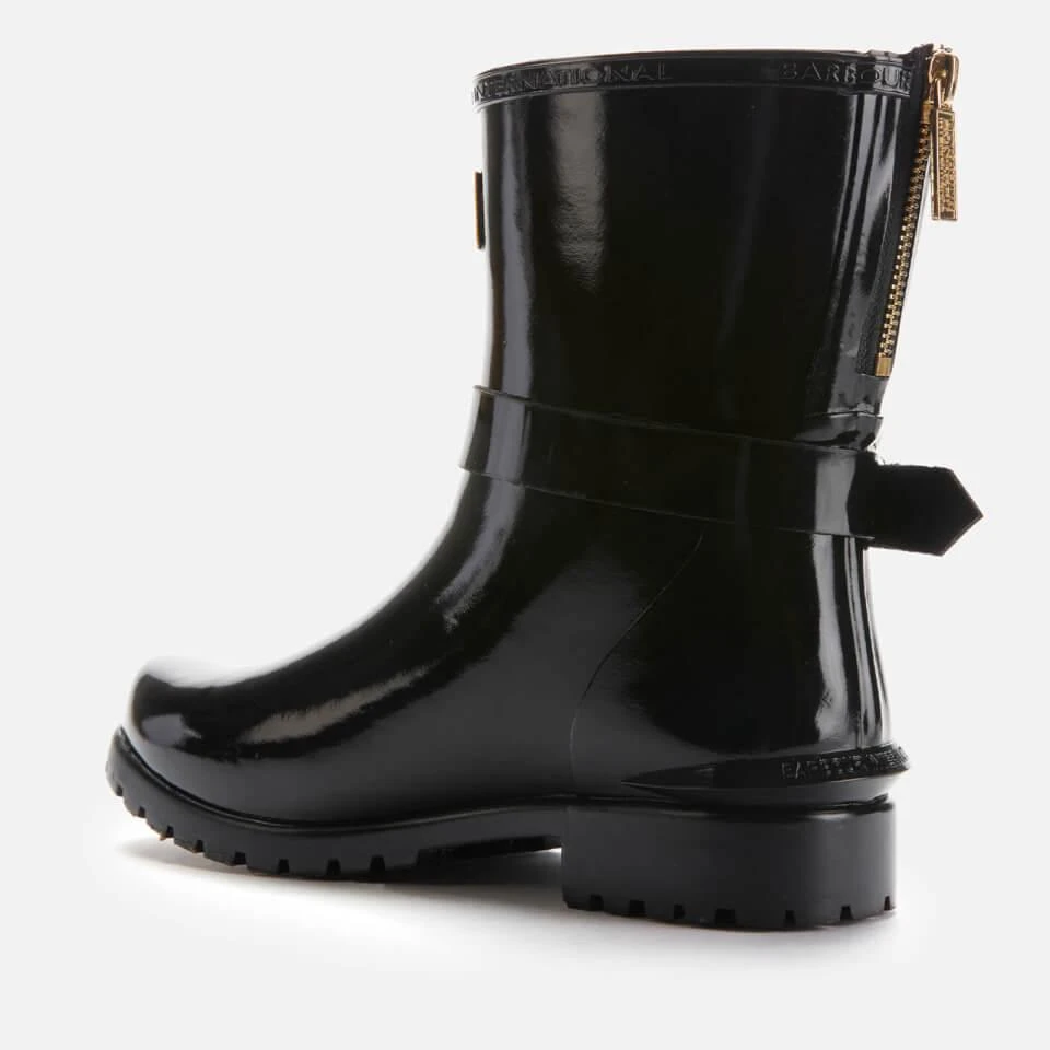 Barbour International BARBOUR INTERNATIONAL WOMEN'S MUGELLO BIKER WELLIES - BLACK 3