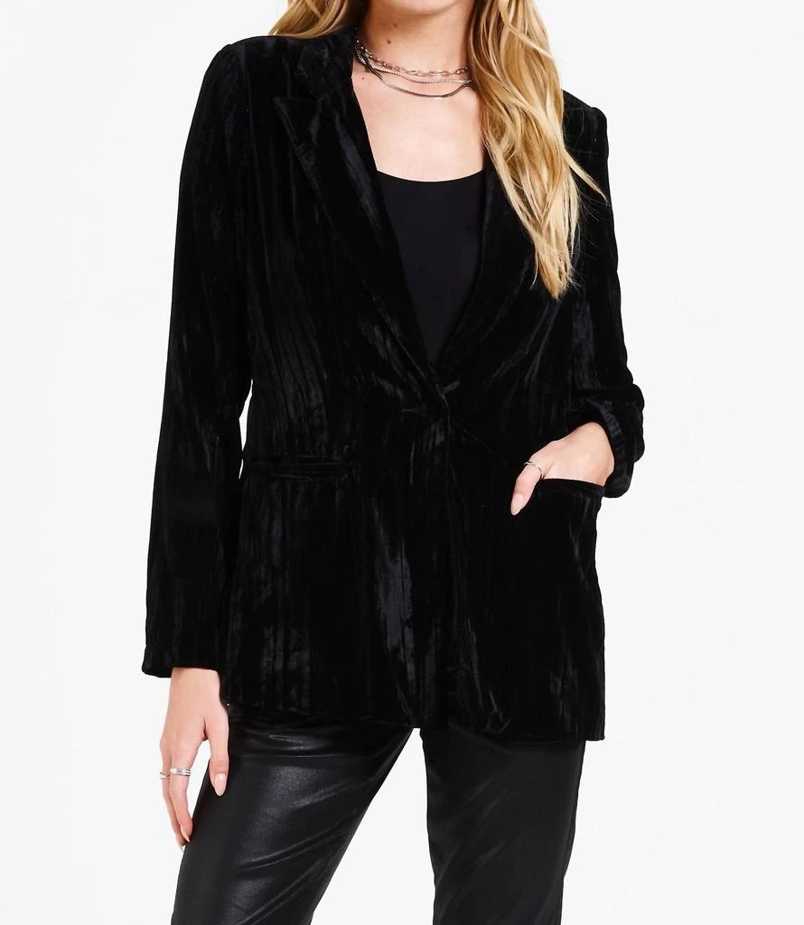 DEAR JOHN DENIM Wylie Blazer Jacket In Black 1