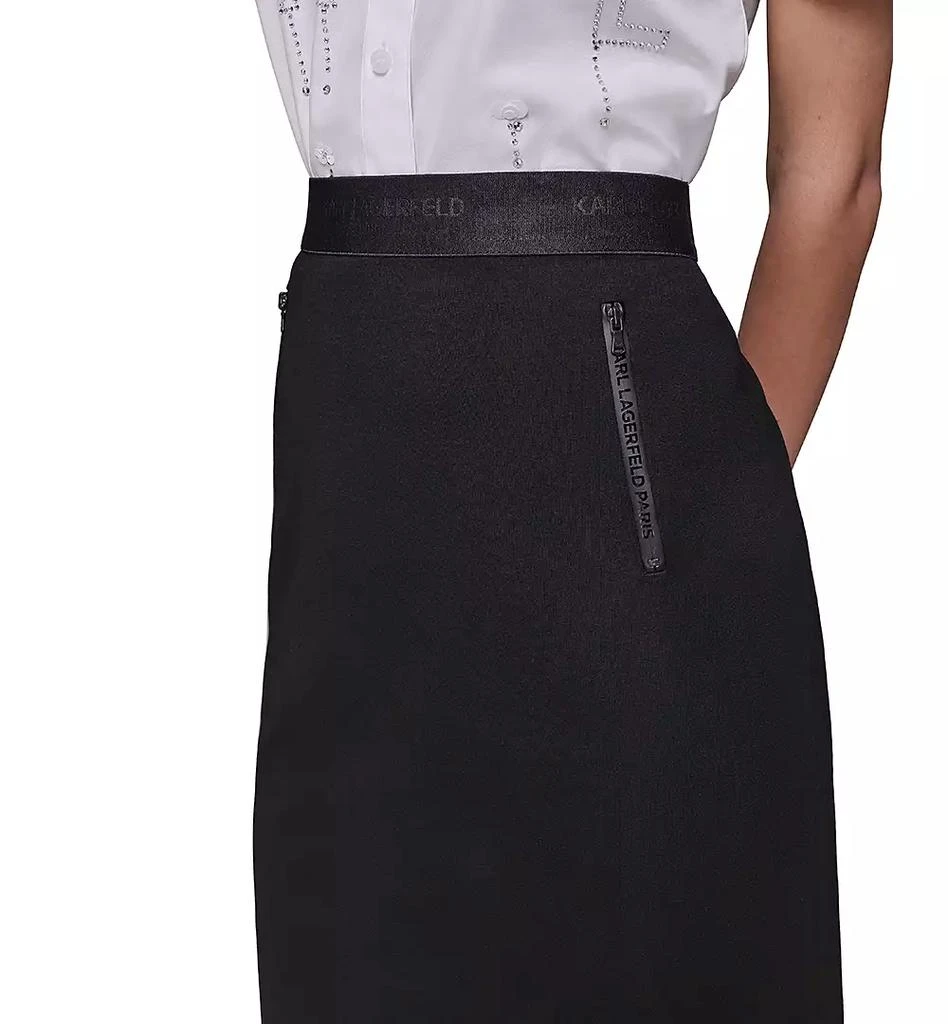 Karl Lagerfeld Paris Women's Compression Pull-On Pencil Skirt 5