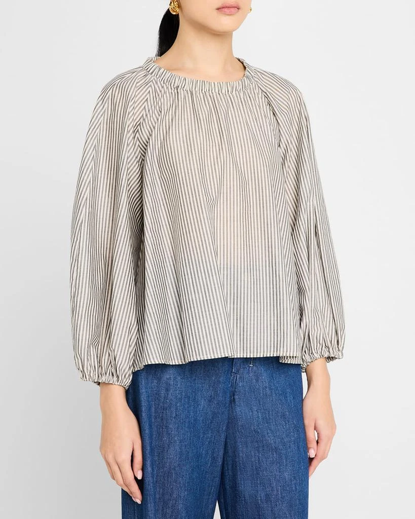 Max Mara Fabiola Striped Long-Sleeve Top 4