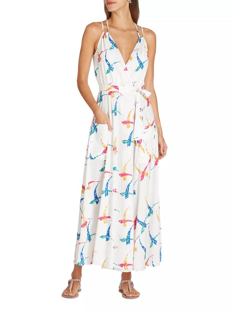 VALIMARE Amelia Abstract Wrap Dress