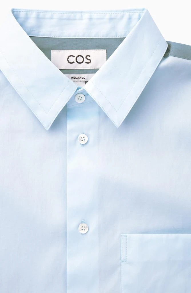 COS Relaxed Fit Colorblock Cotton Button-Up Shirt 7