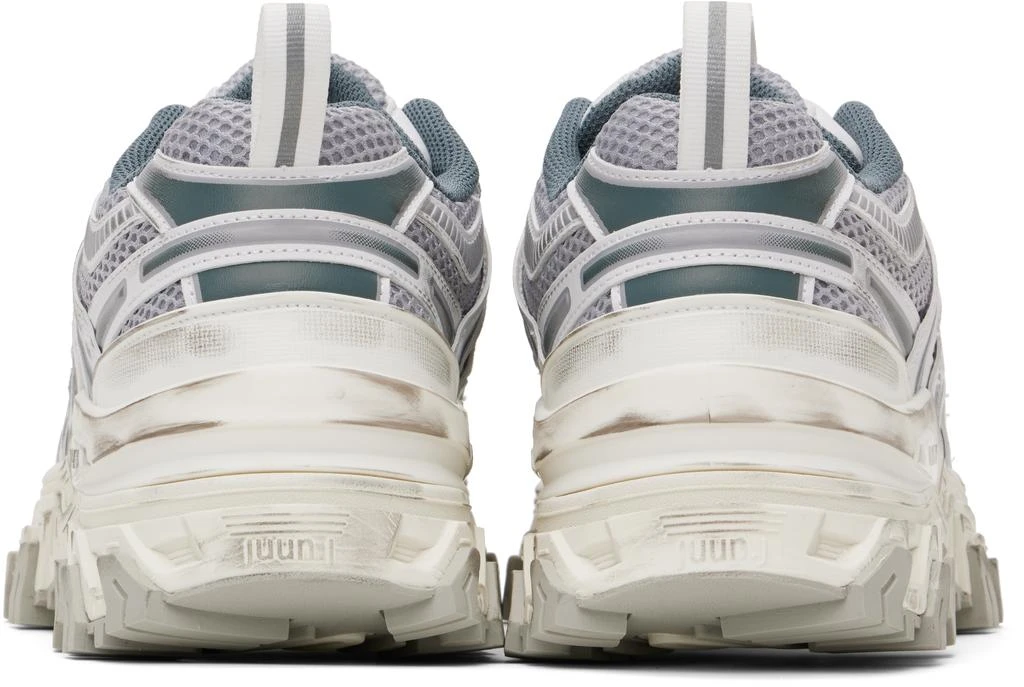 Juun.J White & Gray Synthetic Sneakers 2