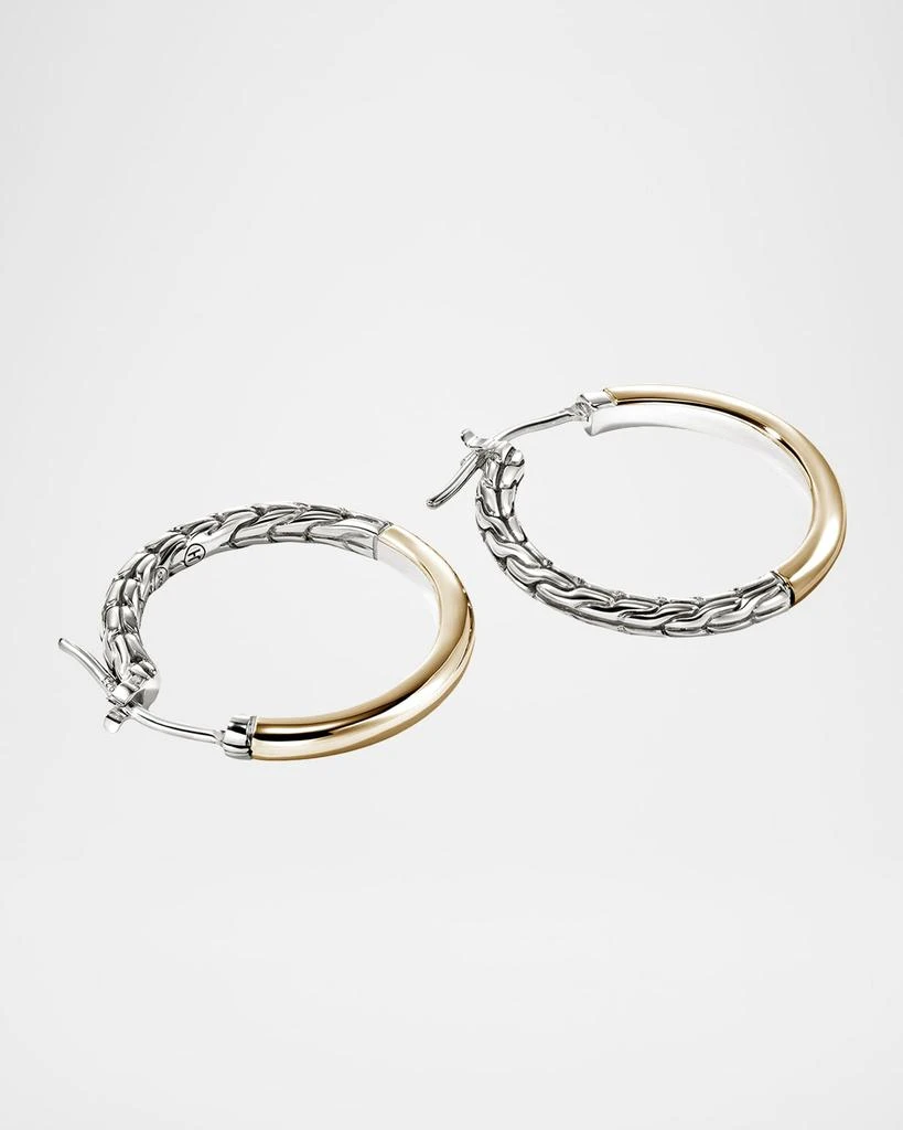 John Hardy Sterling Silver and 14K JH Essential Hoop Earrings, 22mm 3