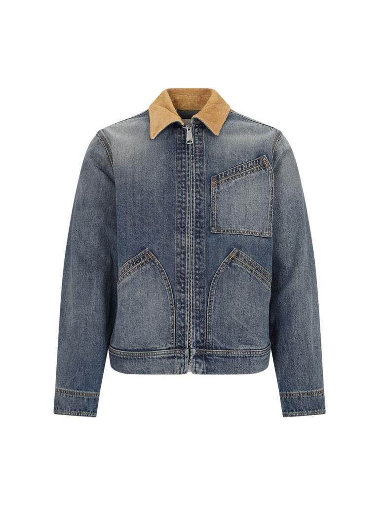 alexander mcqueen ジャケット Alexander McQueen Denim Jacket With Suede Collar – On Sale Now