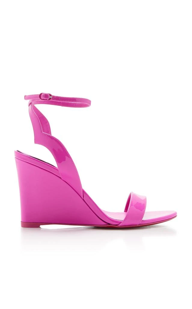 Christian Louboutin Christian Louboutin - Zeppa Chick 85mm Patent Leather Wedges - Pink - IT 37 - Moda Operandi 1