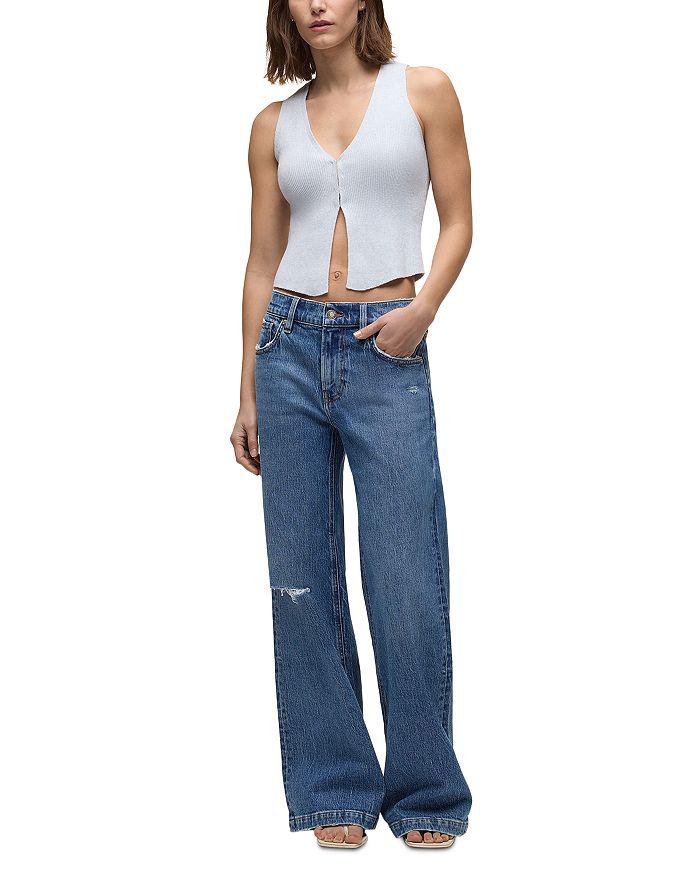 Hudson Sleeveless V Neck Sweater