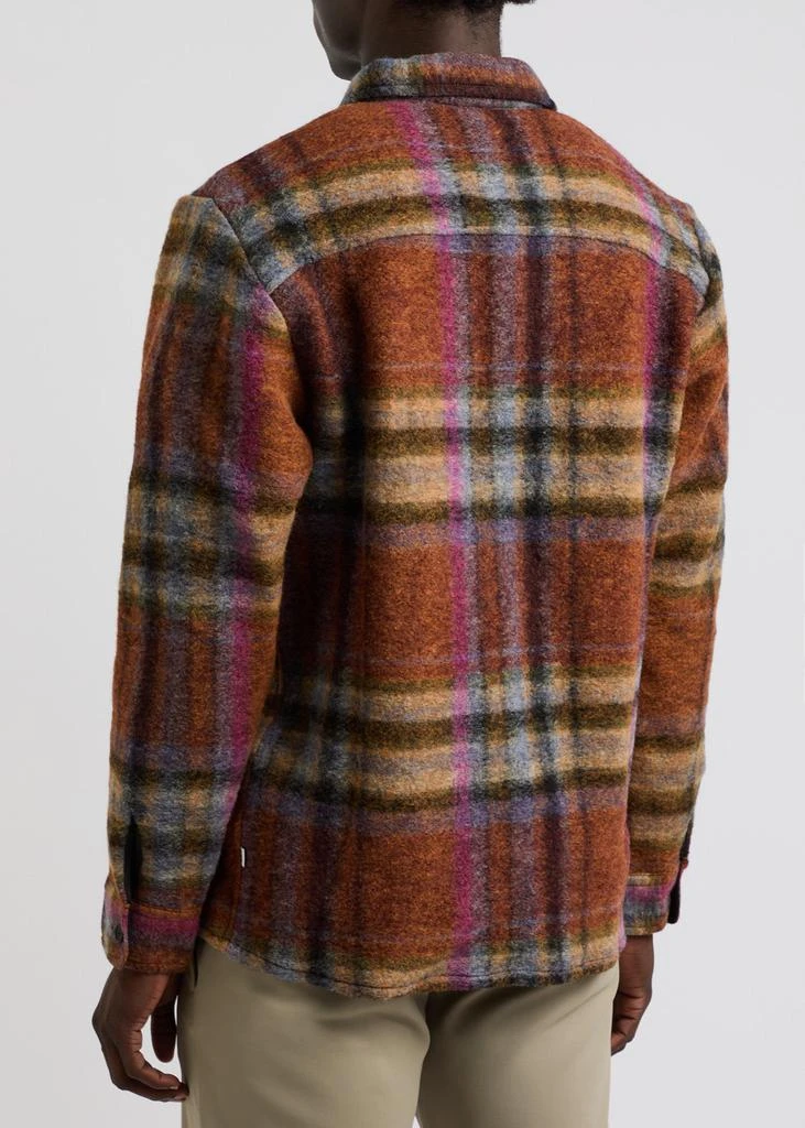 WAX LONDON Whiting checked wool-blend overshirt 3