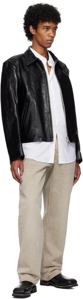 Our Legacy Black Mini Leather Jacket 4