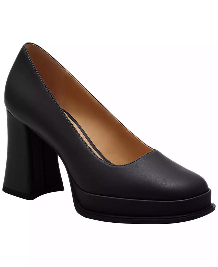 【COACH】Holly Block-Heel Leather Square-Toe Sandals COACH Women's Holly Block-Heel Sandals - Macy's