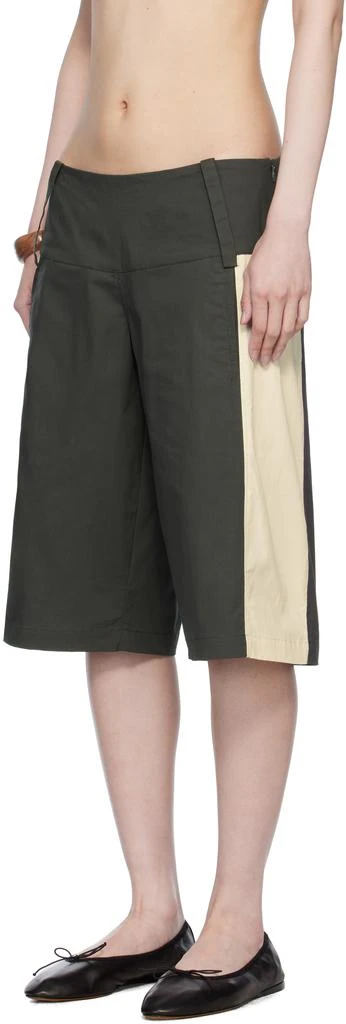 BELLE Gray Paneles Shorts 4