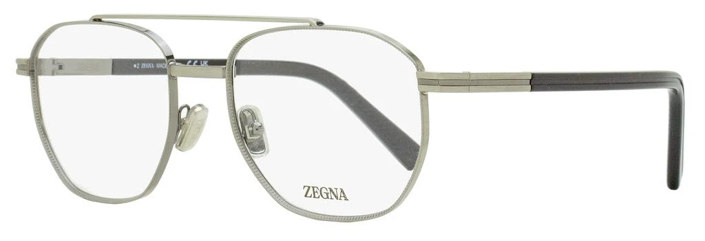 Zegna Men
s Geometric Pilot Eyeglasses EZ5285 012 Ruthenium 53mm