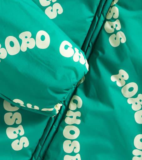 BOBO CHOSES Logo hooded puffer jacket