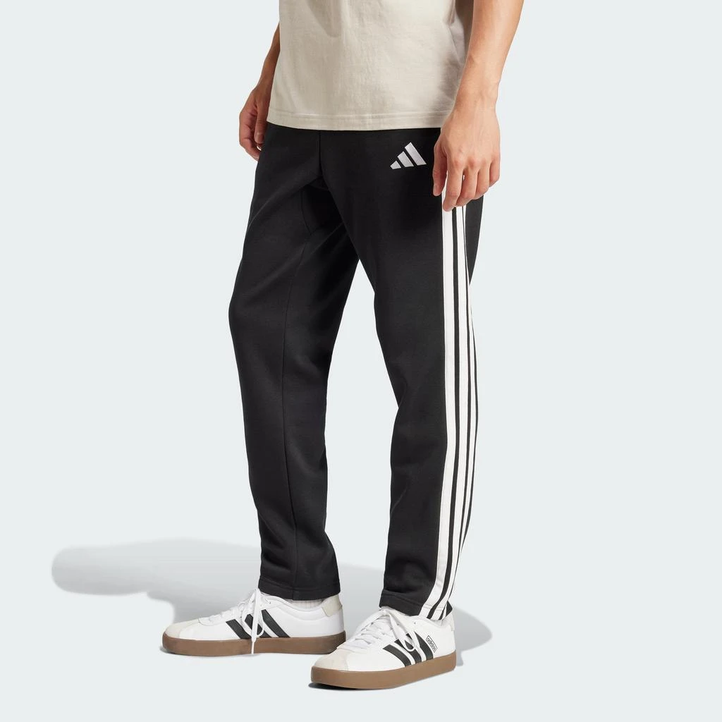 Adidas Men's  Essentials 3-Stripes Open Hem Fleece Pants