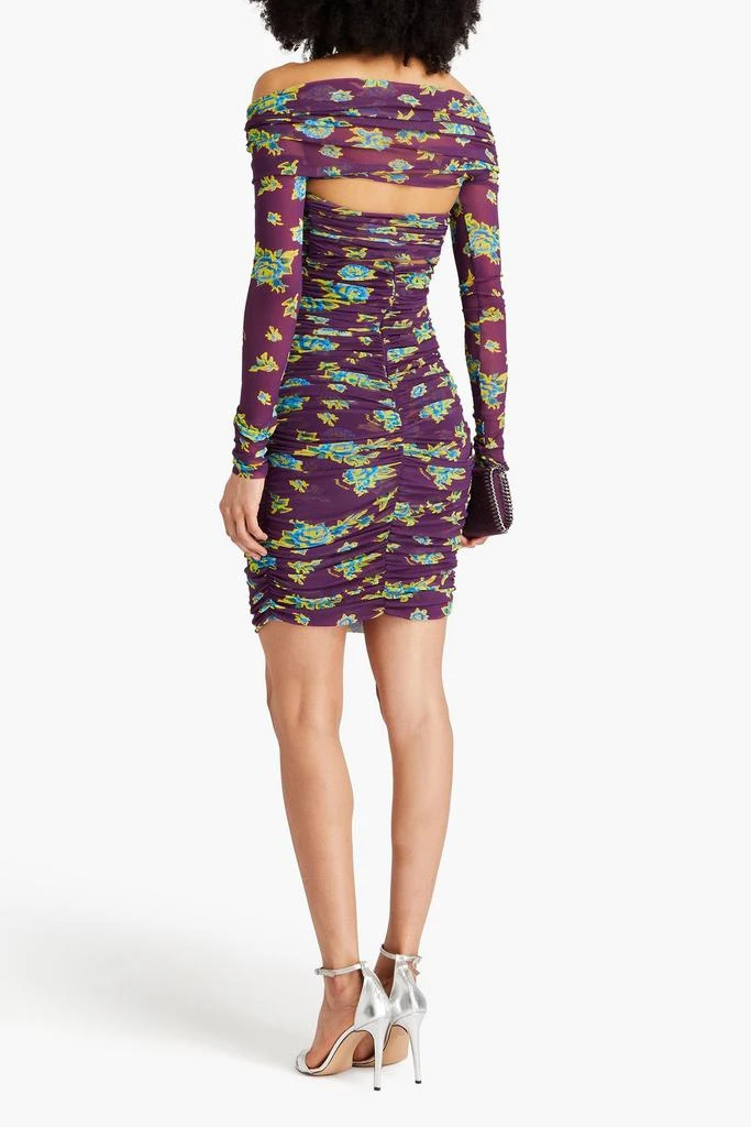 PHILOSOPHY di LORENZO SERAFINI Cutout twisted floral-print tulle mini dress 3