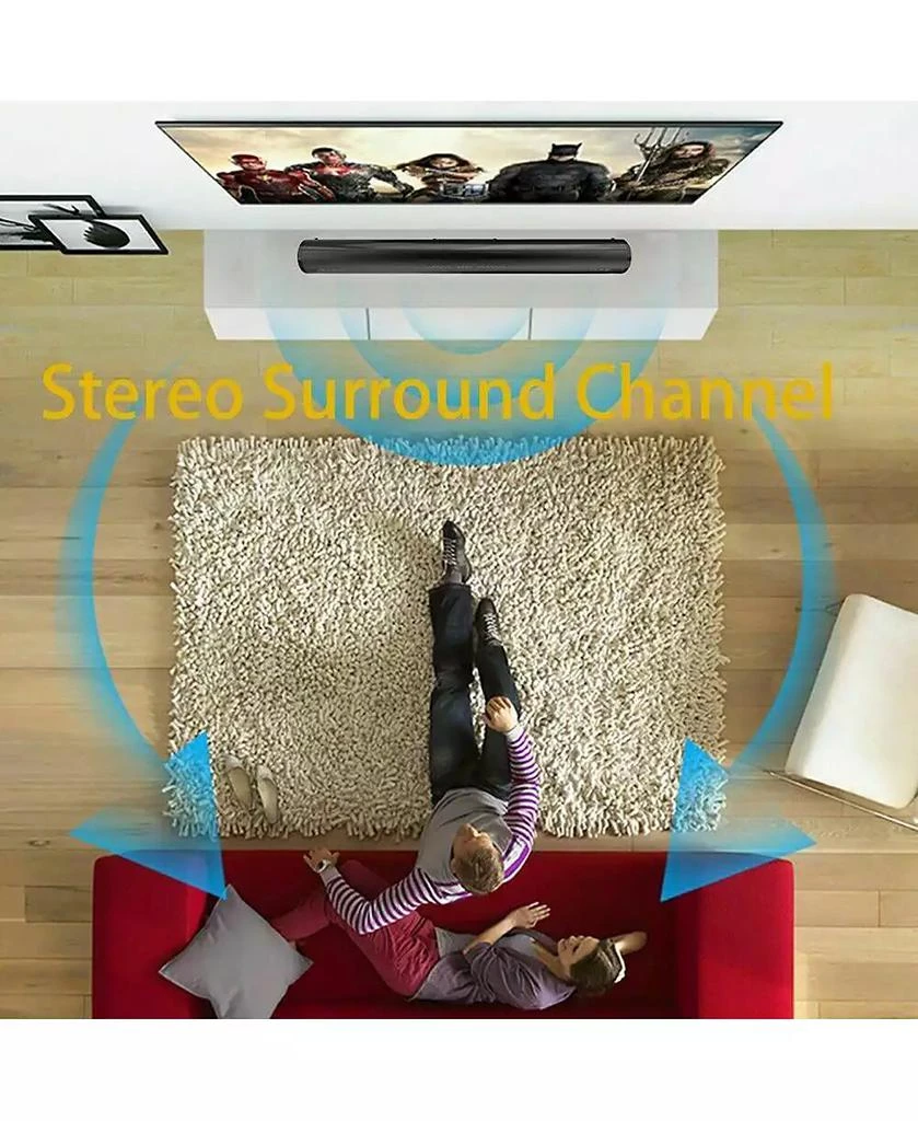 Artudatech 4-Speaker Sound Bar with Wireless Bass, Bluetooth 5.0, TWS
Multiple Inputs 3