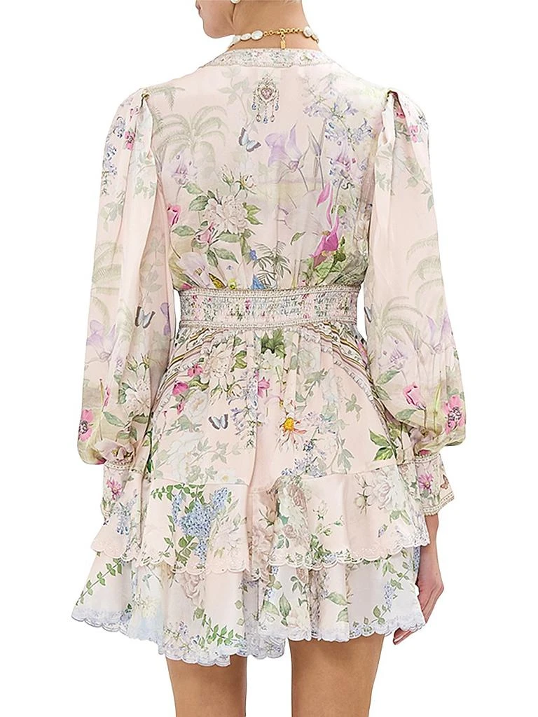 Camilla Floral Silk A-Line Minidress 6