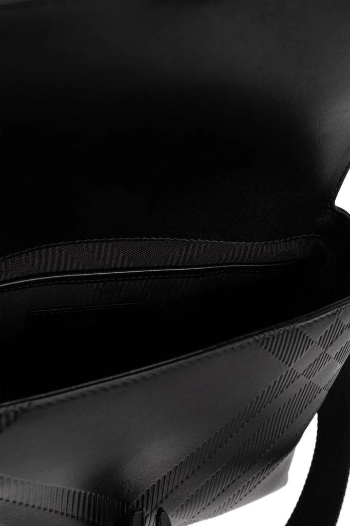 Burberry Burberry Small Embossed Check Buckled Messenger Bag 4