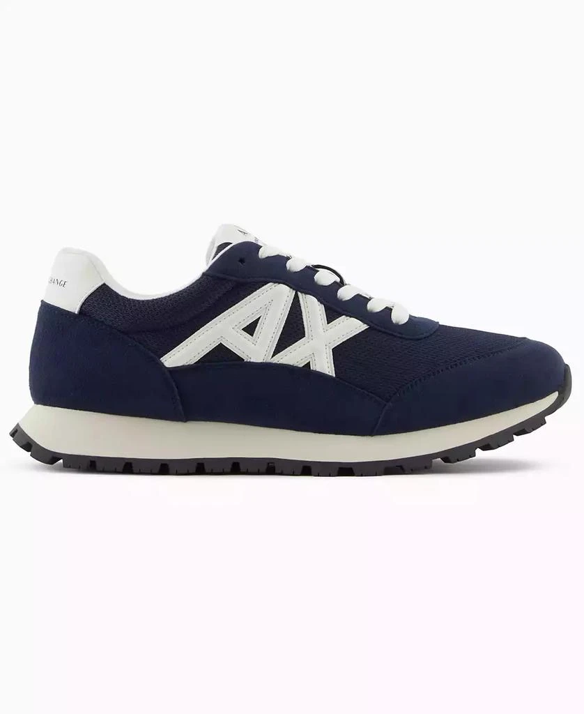 Armani Exchange Men's Drop Logo Mesh Sneakers