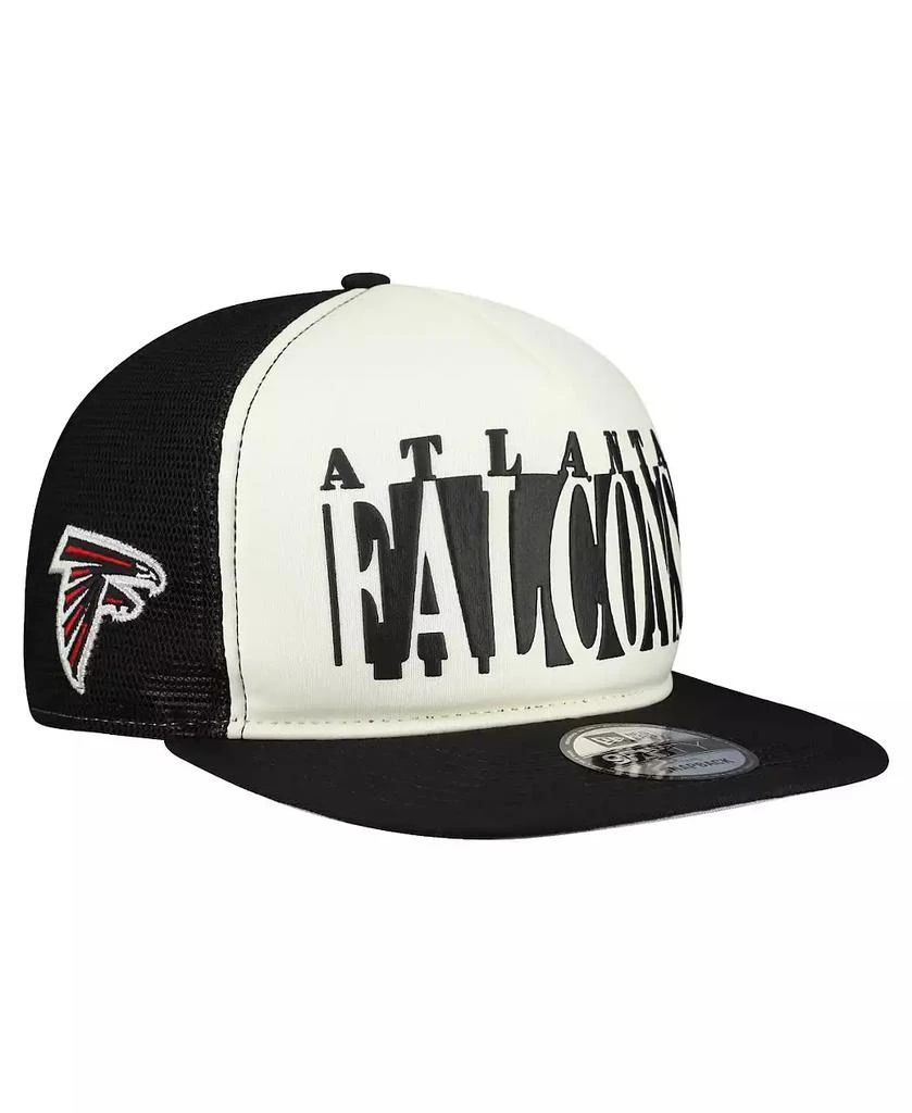 New Era Men's Cream/Black Atlanta Falcons Cutout A-Frame 9FIFTY Snapback Hat