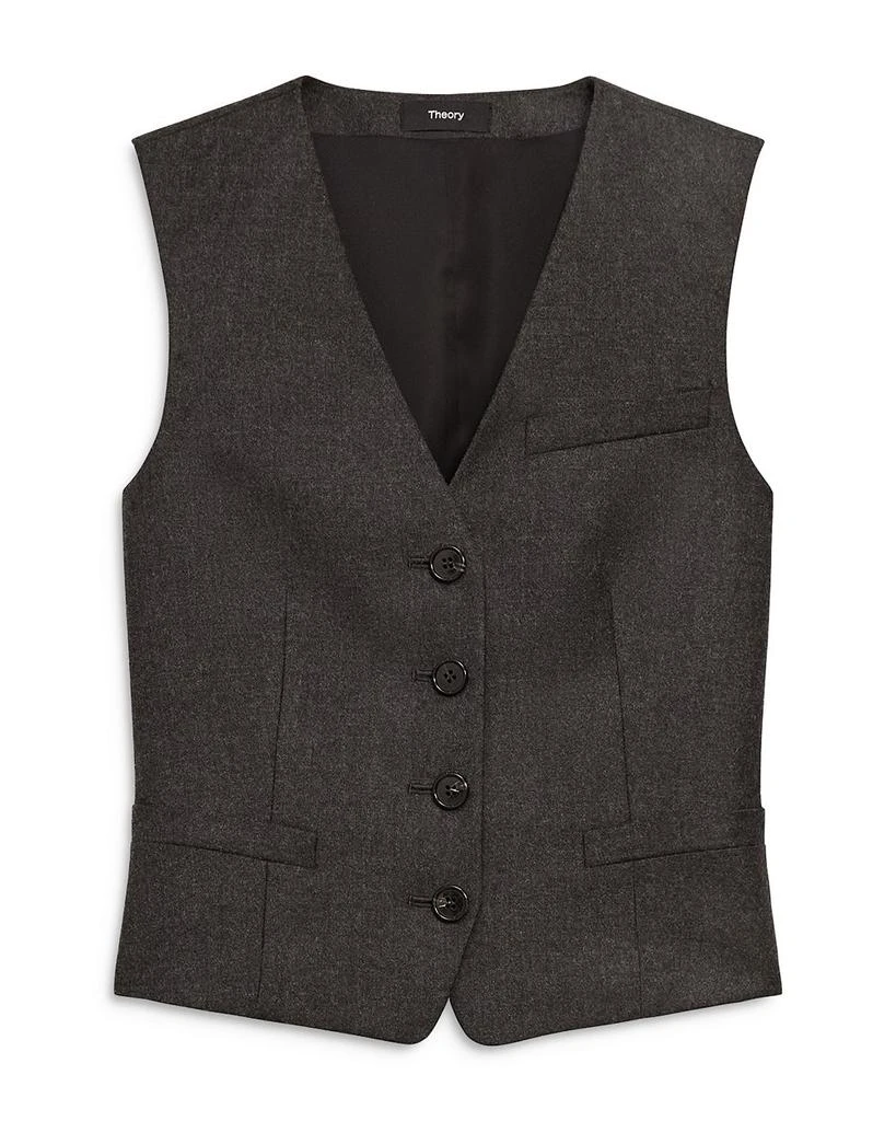Theory New Divide Sleek Flannel Waistcoat Vest 6