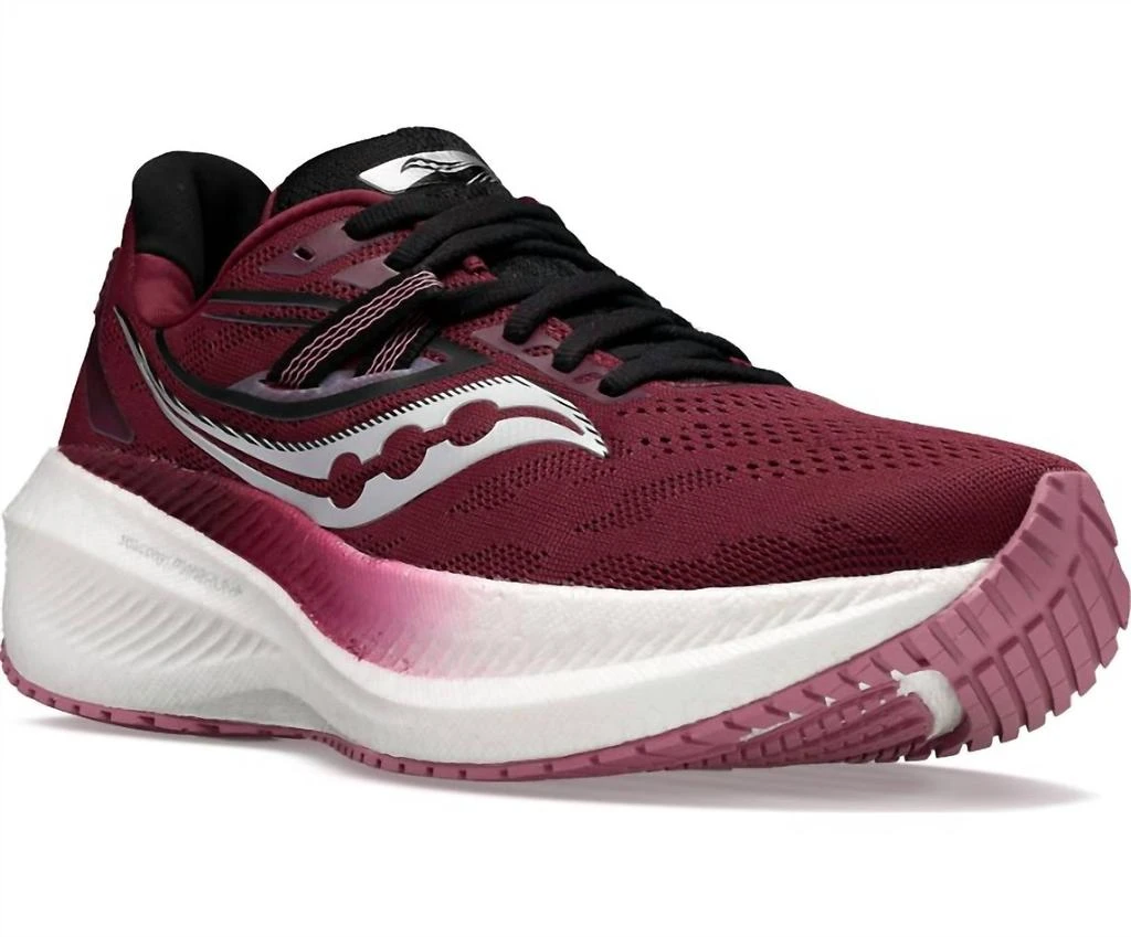 Saucony Women's Triumph 20 Running Shoes - D/wide Width In Sundown/rose 2