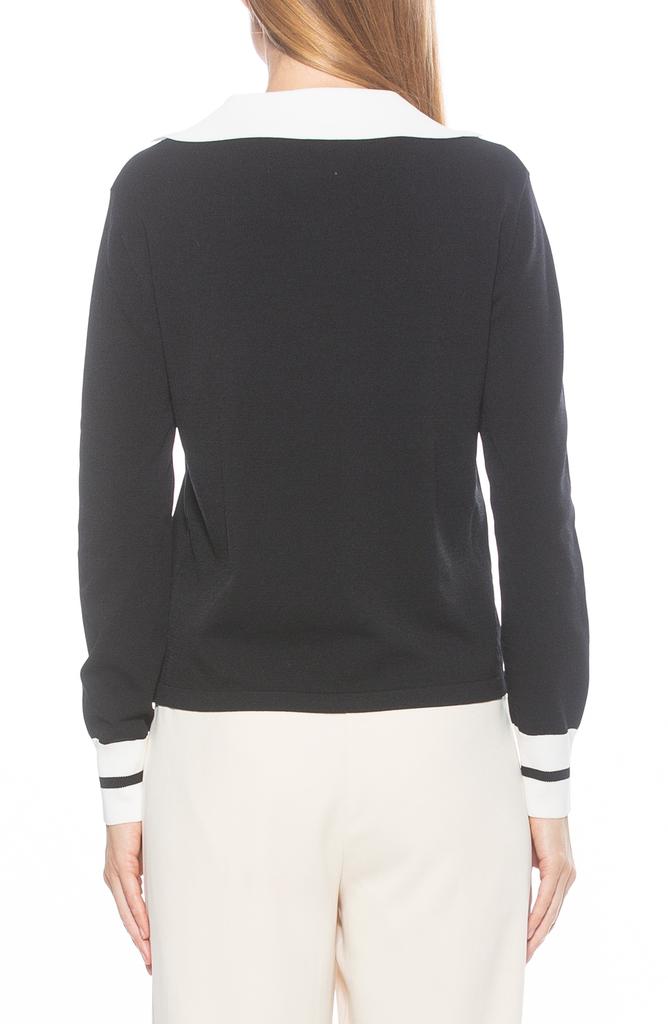 ALEXIA ADMOR Wyatt Long Sleeve Knit Sweater Top