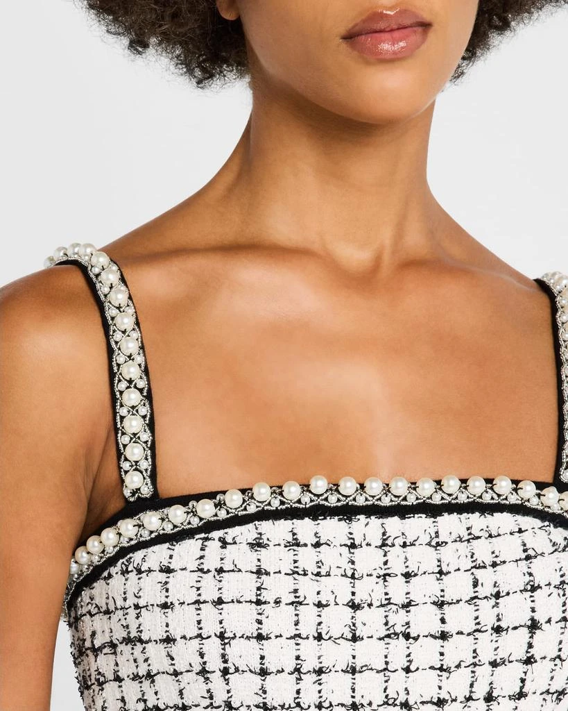 Alice + Olivia Sid Embellished Tweed Tank Top 5