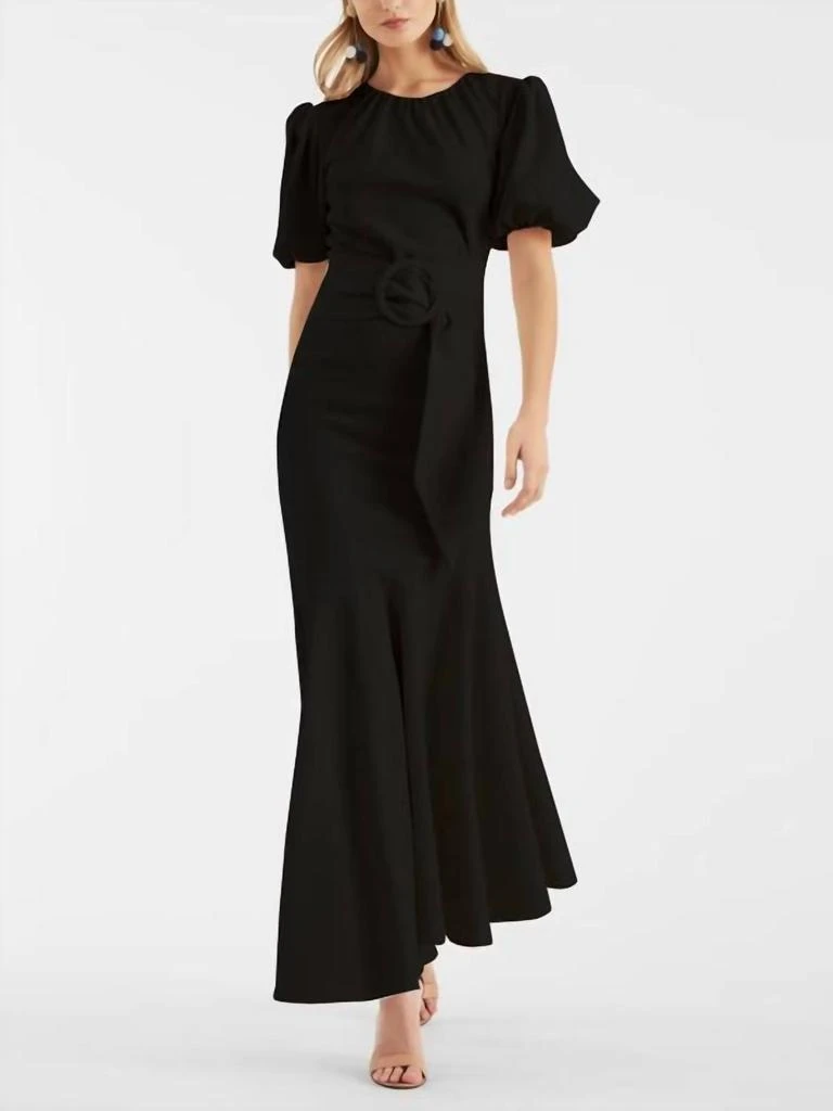 sweater dress long Black Knitted Side Slit Midi Dress