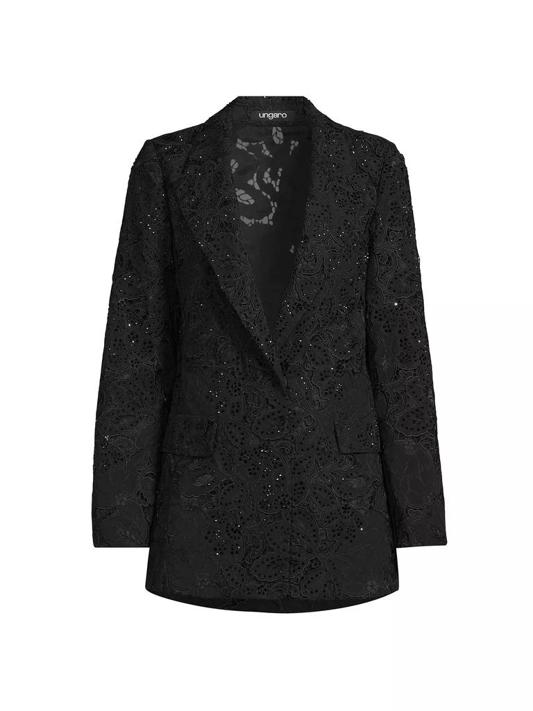 UNGARO Spencer Beaded Lace Jacket 1