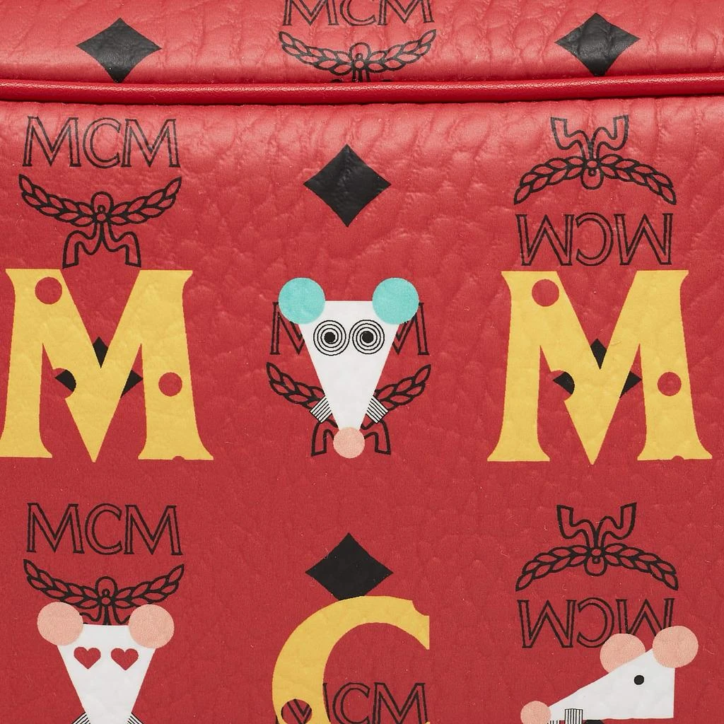 MCM MCM Red Visetos Coated Canvas and Leather 'Year Of The Mouse' Camera Bag 5