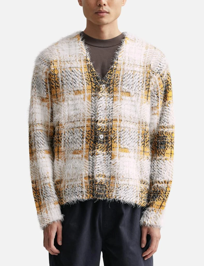 STUSSY Hairy Plaid Cardigan 3