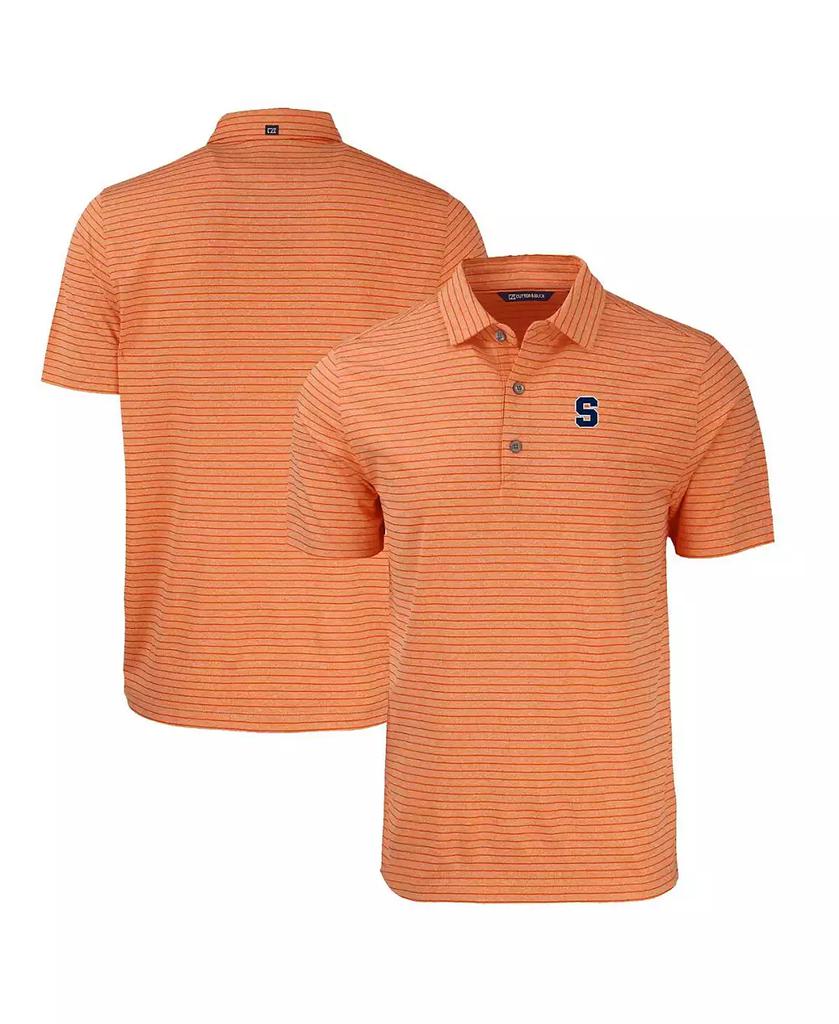 Cutter & Buck Men's Heather Orange Syracuse Orange Forge Eco Heathered Stripe Stretch Polo