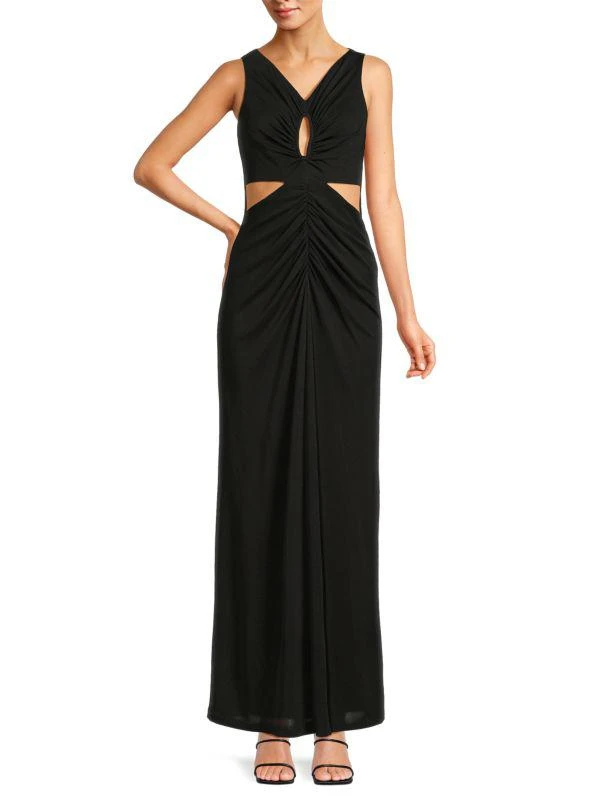 Calvin Klein Ruched Cutout Maxi Dress 1