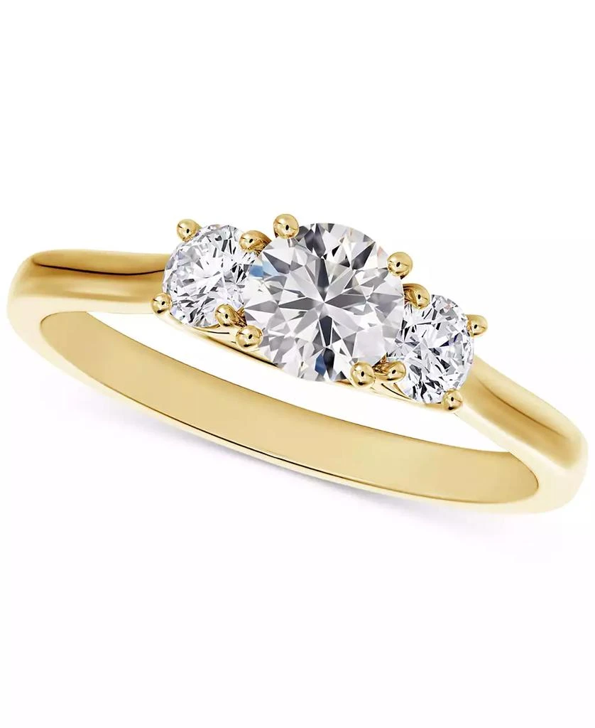 De Beers Forevermark Diamond Three Stone Diamond Engagement Ring (3/4 ct. t.w.) in 14k White or Yellow Gold 1