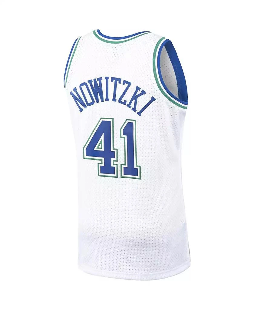 Mitchell & Ness Men's Dirk Nowitzki White Dallas Mavericks 1998/99 Hardwood Classics Swingman Jersey 2
