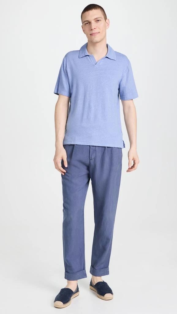 Officine Generale Simon Piece Dyed French Linen Polo 4