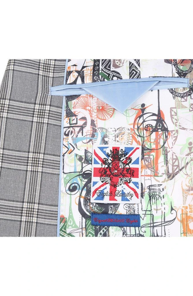 English Laundry Plaid Khaki Stretch Mélange Suit 5