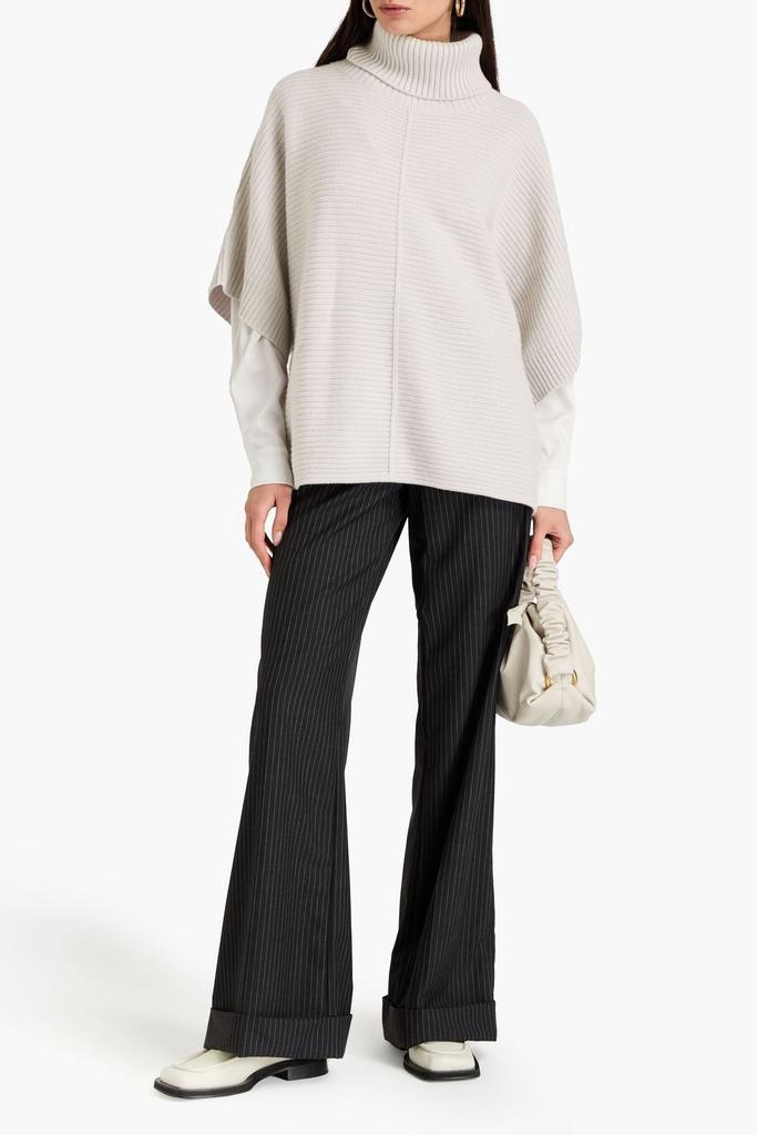 N.PEAL Ribbed cashmere turtleneck sweater
