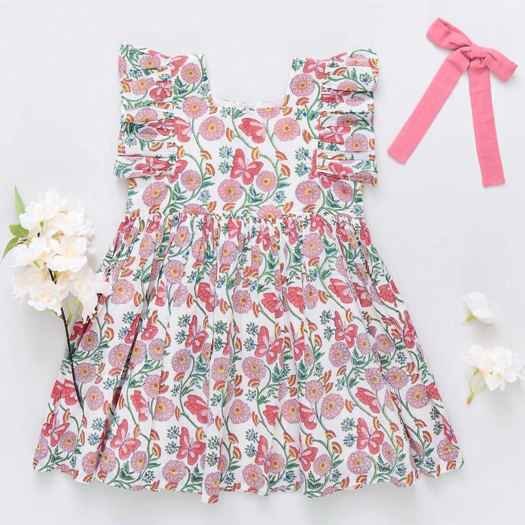 PINK Chicken PINK Chicken - Girl's Elsie Dress - Butterfly Vines - 3 yrs