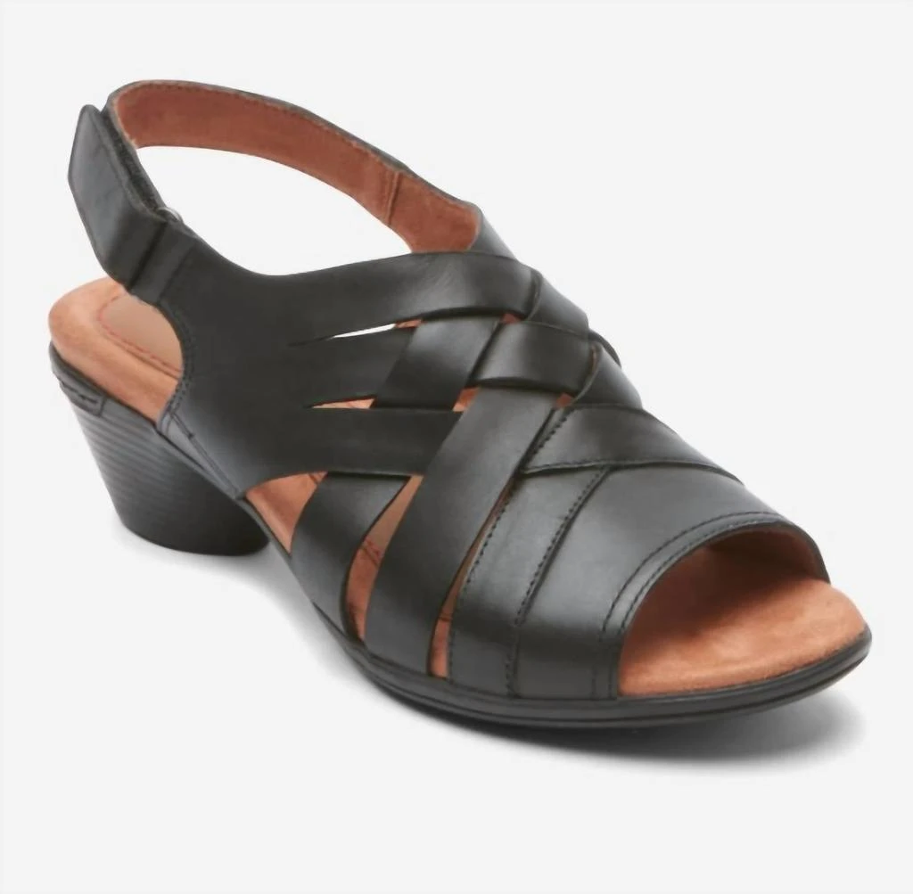 Cobb Hill Women's Laurel Woven Sandal In Black 1