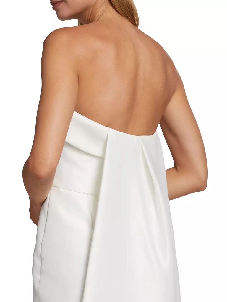 Amsale Mikado Satin Tea-Length Bridal Dress 7